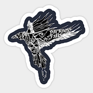 Raven Darkness Falls Sticker